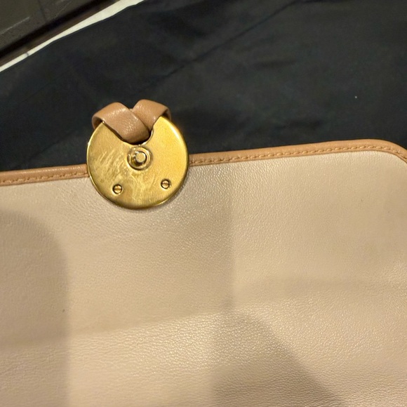 Chloe Indy Continental Flap Wallet Blush Pink Grained Leather Logo Closure - Picture 12 of 16